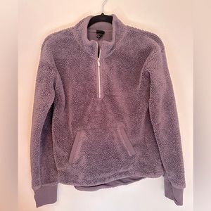 All in Motion Sz Large Grey Sherpa Fleece mock Collar “teddy” like